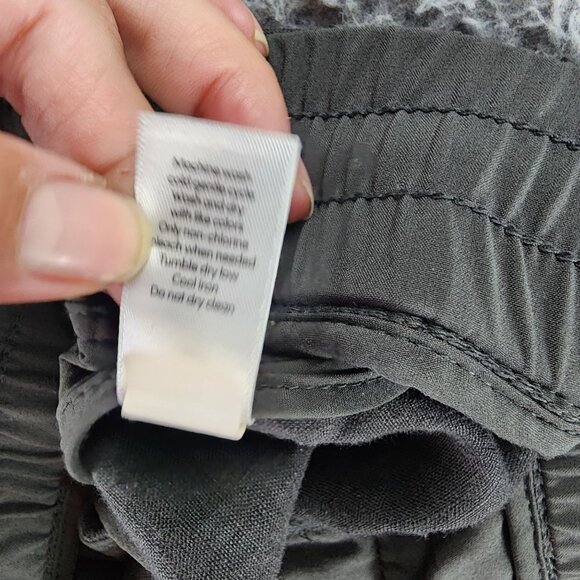 Athleta Shorts Women's 16 Gray Linen High Rise Drawstring Athletic Running - Picture 10 of 11